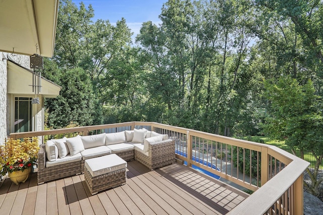 3600 Wedgewood Ln N, Plymouth, MN 55441 - wooden terrace featuring outdoor lounge area