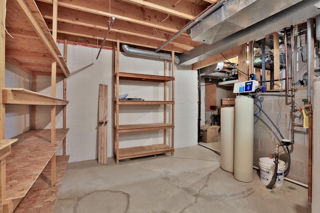 6 Pleasant View Ln, Circle Pines, MN 55014 - unfinished below grade area with a water softener system