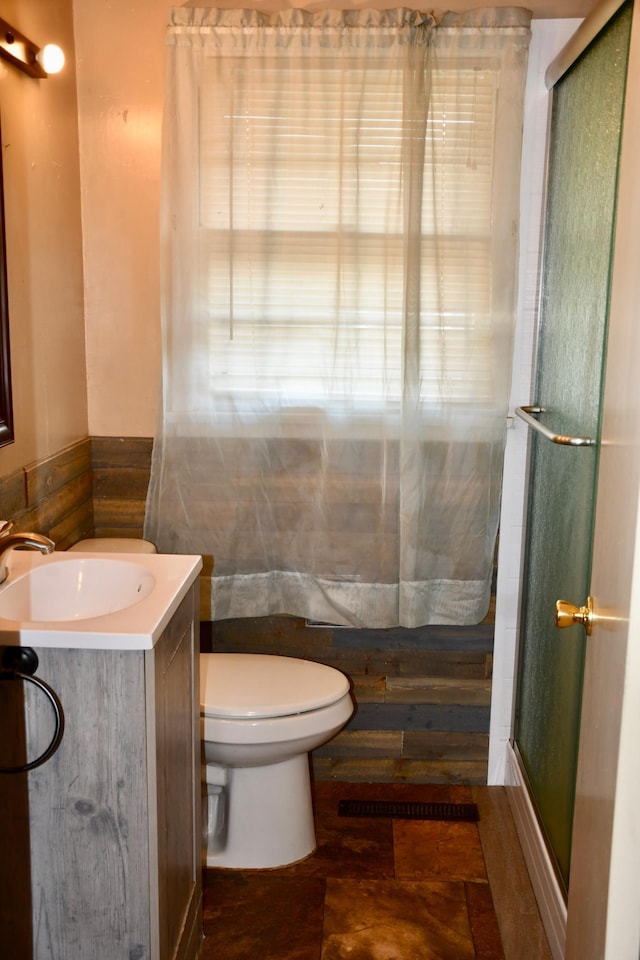 308 Maple Ave S, Thief River Falls, MN 56701 - bathroom with a stall shower and vanity