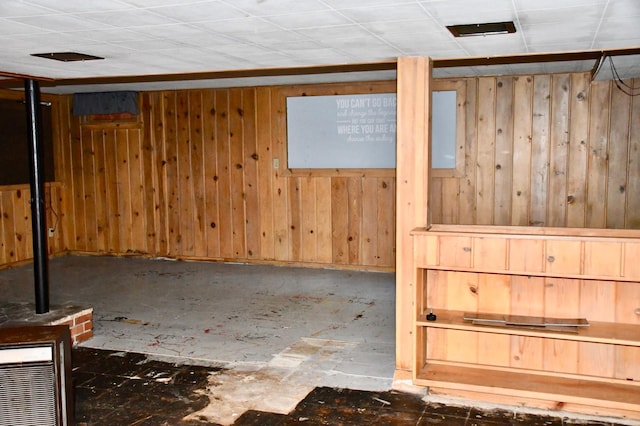 308 Maple Ave S, Thief River Falls, MN 56701 - finished basement featuring wooden walls