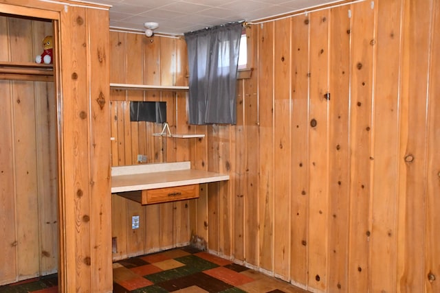 308 Maple Ave S, Thief River Falls, MN 56701 - bathroom featuring wooden walls