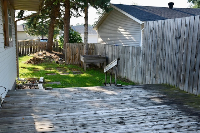 308 Maple Ave S, Thief River Falls, MN 56701 - deck featuring a fenced backyard
