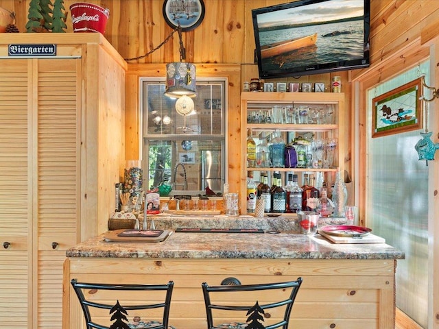 26803 Pelican Beach Rd, Merrifield, MN 56465 - indoor dry bar with wooden walls
