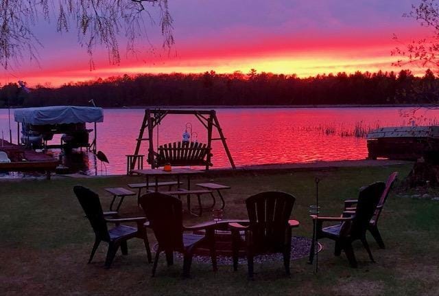 26803 Pelican Beach Rd, Merrifield, MN 56465 - dock with a water view
