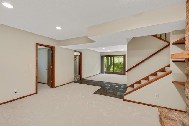 8040 Lea Rd, Bloomington, MN 55438 - interior space featuring stairs, carpet, and recessed lighting
