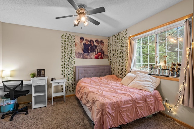 7735 Lachman Ave NE, Otsego, MN 55301 - carpeted bedroom featuring a textured ceiling and a ceiling fan
