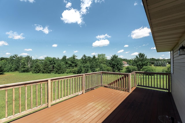 30354 118th St, Baldwin Twp, MN 55371 - wooden deck featuring a lawn