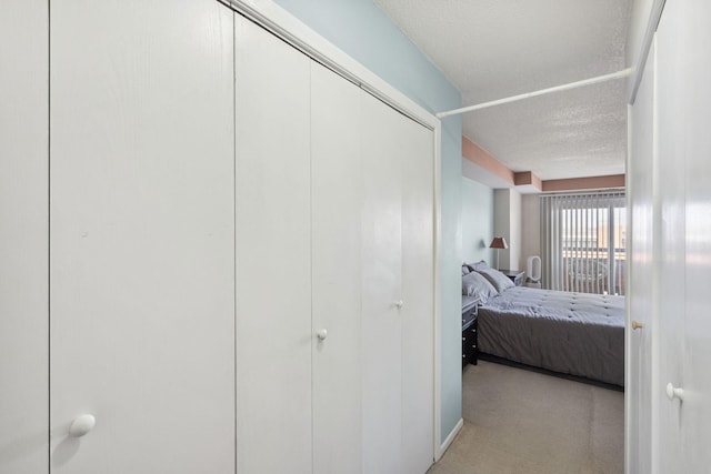 20 2nd St NE Unit P1008, Minneapolis, MN 55413 - bedroom featuring a textured ceiling, a closet, and carpet