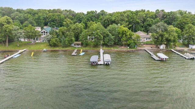 36773 Rose Lake Rd, Hobart Twp, MN 56544 - dock area featuring a water view