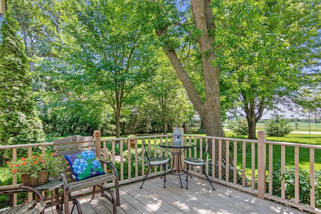 3599 210th St E, Vermillion Twp, MN 55024 - wooden terrace featuring view of scattered trees