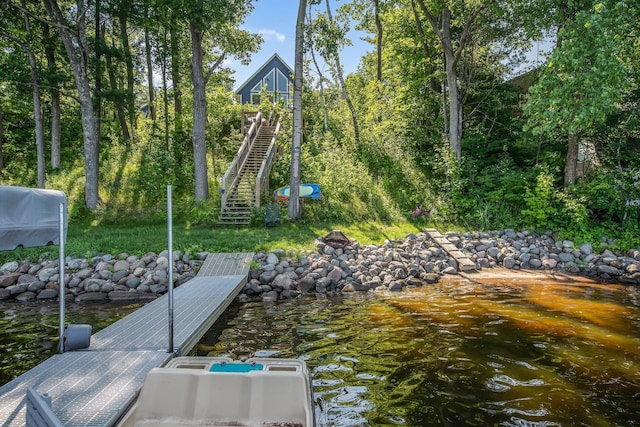 18465 Lake Ln, Chengwatana Twp, MN 55063 - dock area with stairway