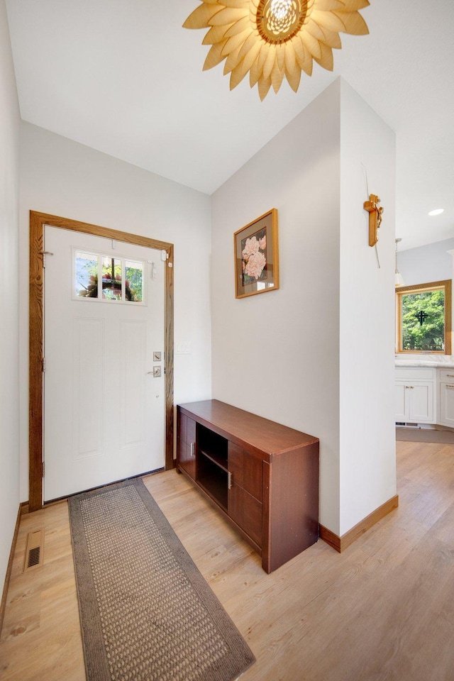 18465 Lake Ln, Chengwatana Twp, MN 55063 - entryway with light wood-style flooring