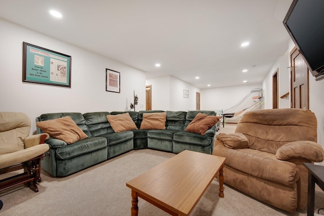 18465 Lake Ln, Chengwatana Twp, MN 55063 - carpeted living room with recessed lighting