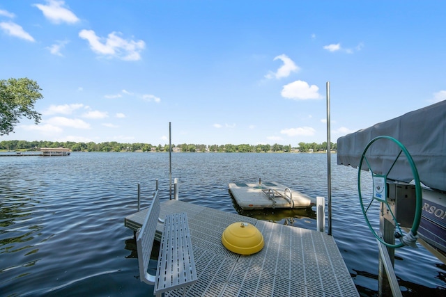 18465 Lake Ln, Chengwatana Twp, MN 55063 - dock area featuring a water view