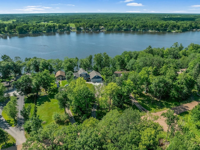 18465 Lake Ln, Chengwatana Twp, MN 55063 - aerial view of property and surrounding area featuring a large body of water