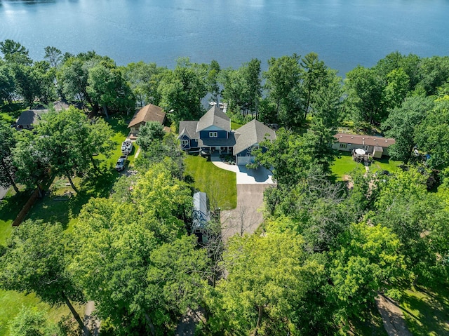 18465 Lake Ln, Chengwatana Twp, MN 55063 - aerial view of property and surrounding area with a nearby body of water