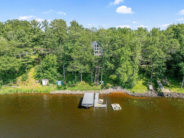 18465 Lake Ln, Chengwatana Twp, MN 55063 - dock area with a water view