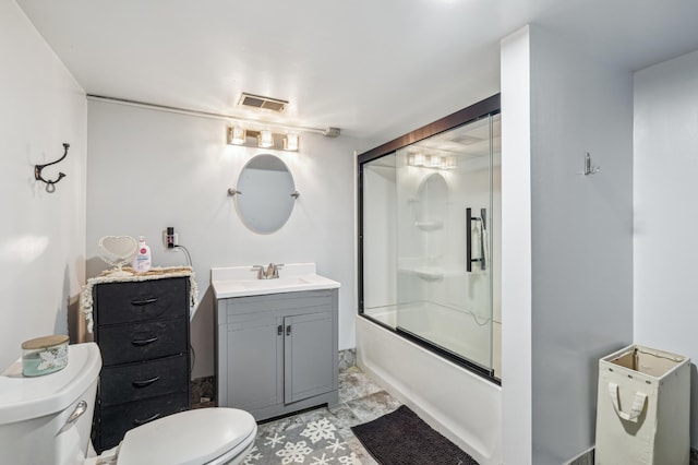 2715 90th Ln NE, Blaine, MN 55449 - full bathroom featuring vanity and combined bath / shower with glass door
