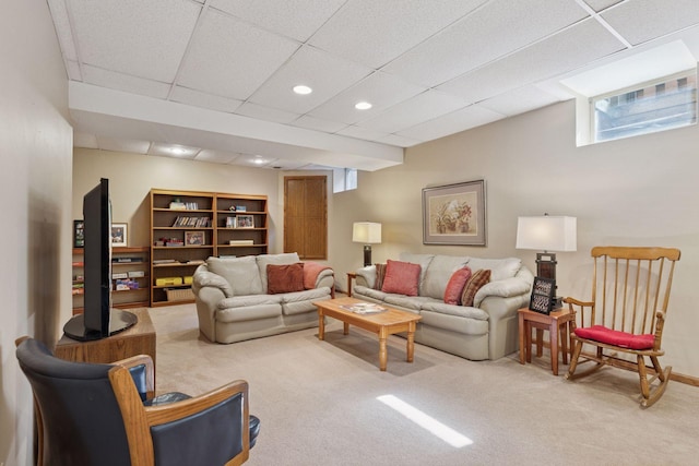 10910 38th Ave N, Plymouth, MN 55441 - living room with carpet flooring and a paneled ceiling