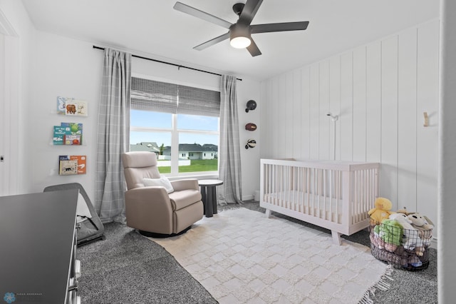 1030 Albert Dr W, West Fargo, ND 58078 - bedroom featuring a crib and ceiling fan