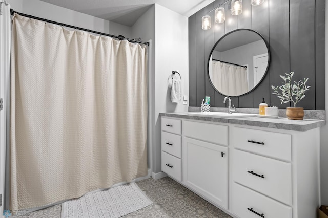 1030 Albert Dr W, West Fargo, ND 58078 - bathroom with vanity and a shower with shower curtain