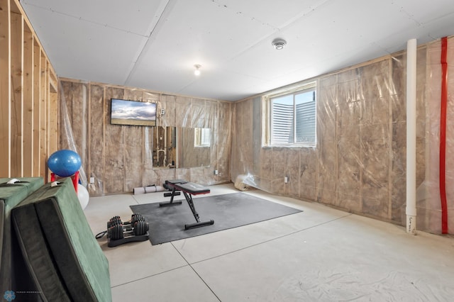 1030 Albert Dr W, West Fargo, ND 58078 - exercise area featuring wooden walls
