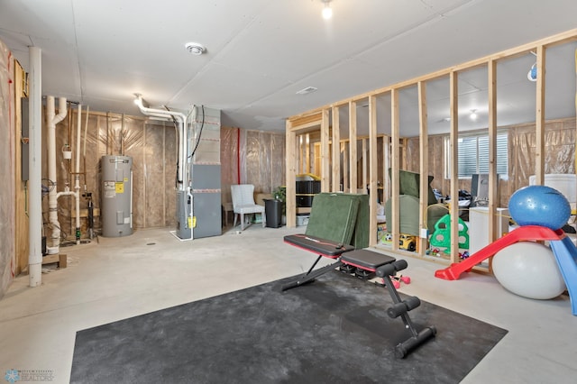 1030 Albert Dr W, West Fargo, ND 58078 - below grade area featuring electric water heater and heating unit
