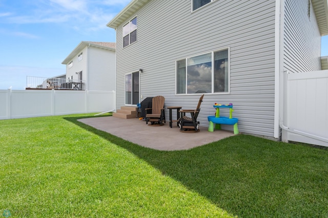 1030 Albert Dr W, West Fargo, ND 58078 - rear view of property with a patio area and entry steps
