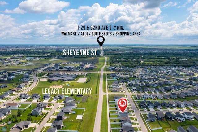 1030 Albert Dr W, West Fargo, ND 58078 - aerial view of residential area