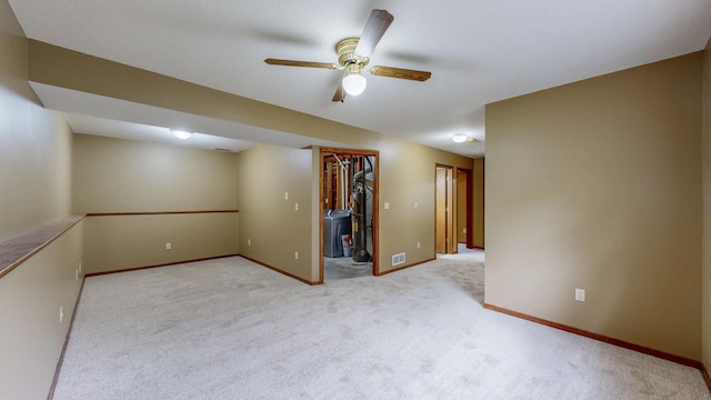 4019 Baffin Ln NE, Rochester, MN 55906 - empty room with light carpet and ceiling fan