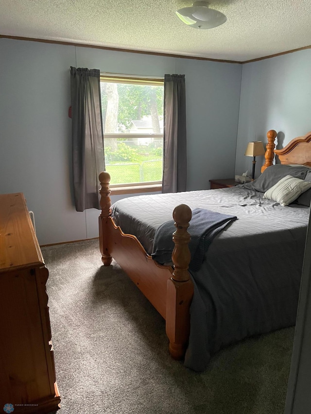 11 Horseshoe Bnd, Horace, ND 58047 - bedroom with a textured ceiling, carpet, and crown molding