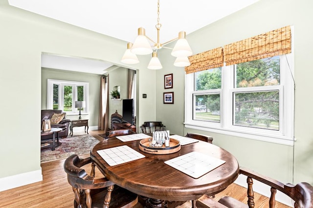 4332 Cooke St, Duluth, MN 55804 - dining space featuring plenty of natural light, a chandelier, and light wood-type flooring