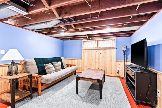 4332 Cooke St, Duluth, MN 55804 - living room with a wainscoted wall and wooden walls