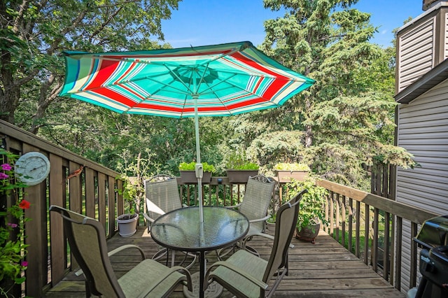 8 110th Ln NW, Coon Rapids, MN 55448 - wooden deck with outdoor dining space