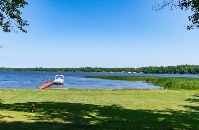 90162 Shady Oak Ln, Kerrick Twp, MN 55756 - water view featuring a boat dock