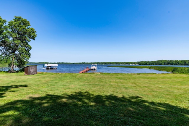 90162 Shady Oak Ln, Kerrick Twp, MN 55756 - water view with a dock