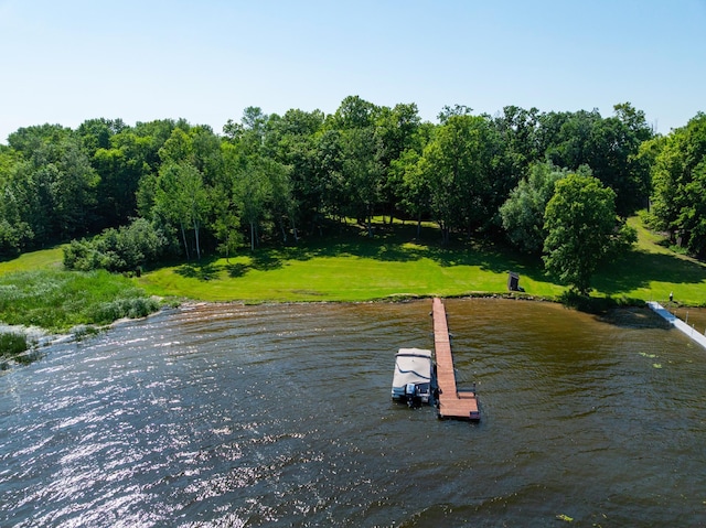 90162 Shady Oak Ln, Kerrick Twp, MN 55756 - water view with a floating dock