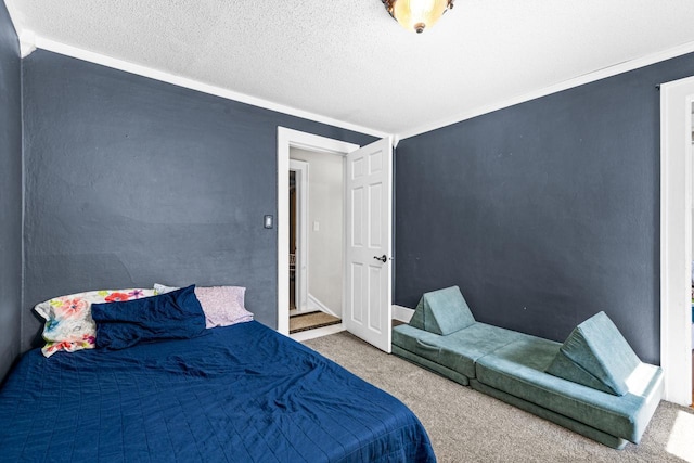 41 9th St, Cloquet, MN 55720 - carpeted bedroom with crown molding and a textured ceiling