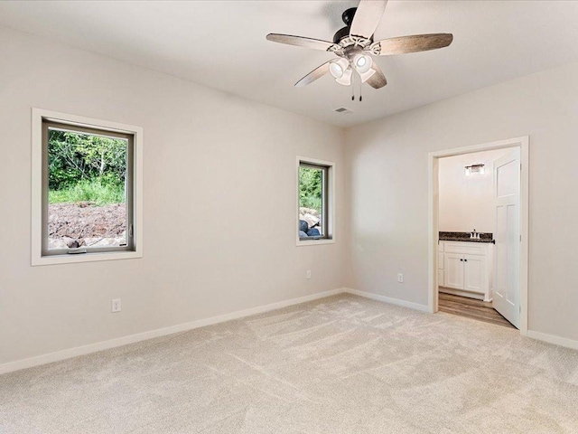 31418 Isabelle Dr, Pequot Lakes, MN 56472 - unfurnished room with light colored carpet and ceiling fan