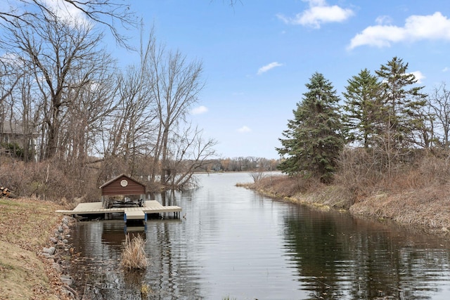 6485 46th Ave SE, Haven Twp, MN 56304 - water view featuring a dock