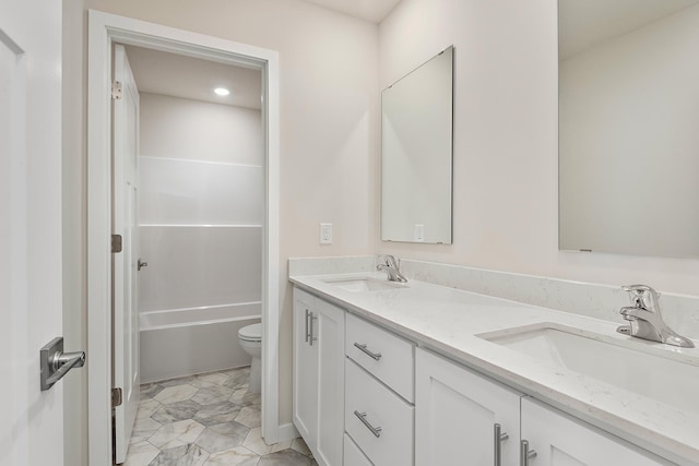 39726 Fallbrook Ave, North Branch, MN 55056 - full bath with double vanity and toilet