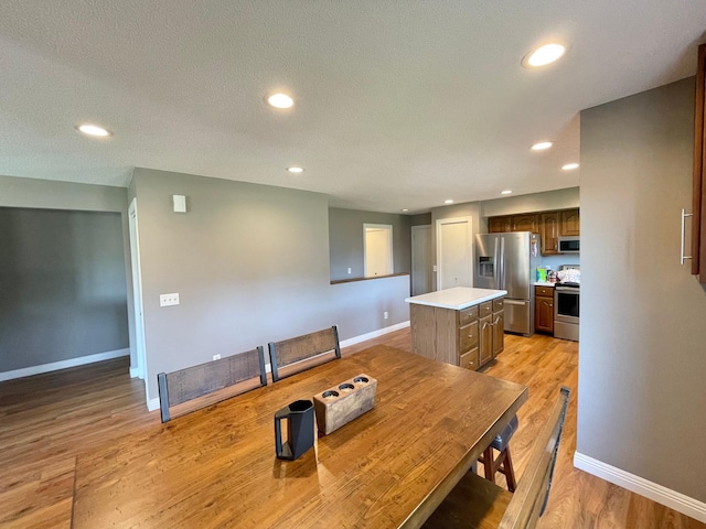 402 Range Rd, Springfield, MN 56087 - dining room with light wood-style floors and recessed lighting