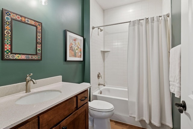 1101 Fabel Ln, Waconia, MN 55387 - bathroom with vanity, shower / bath combination with curtain, and wood finished floors