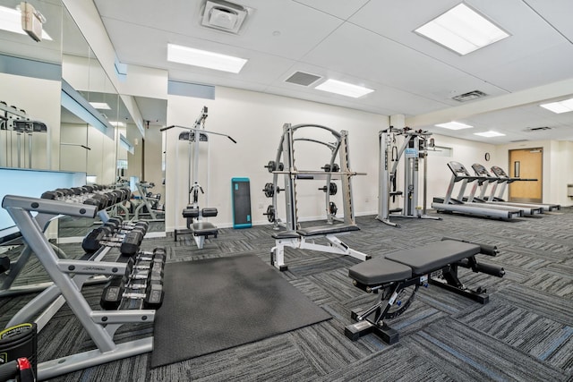 8151 33rd Ave S Unit 201, Bloomington, MN 55425 - workout area featuring carpet floors and baseboards