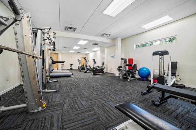 8151 33rd Ave S Unit 201, Bloomington, MN 55425 - gym with carpet floors and baseboards