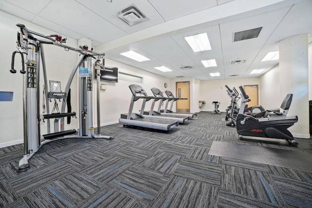 8151 33rd Ave S Unit 201, Bloomington, MN 55425 - gym with carpet flooring