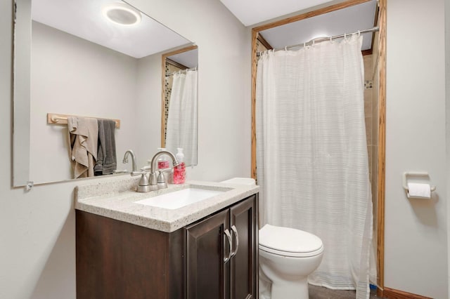 5698 Turtle Lake Rd, Shoreview, MN 55126 - full bathroom with vanity and a shower with shower curtain