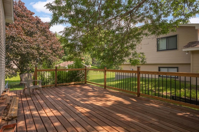 5698 Turtle Lake Rd, Shoreview, MN 55126 - deck featuring a yard