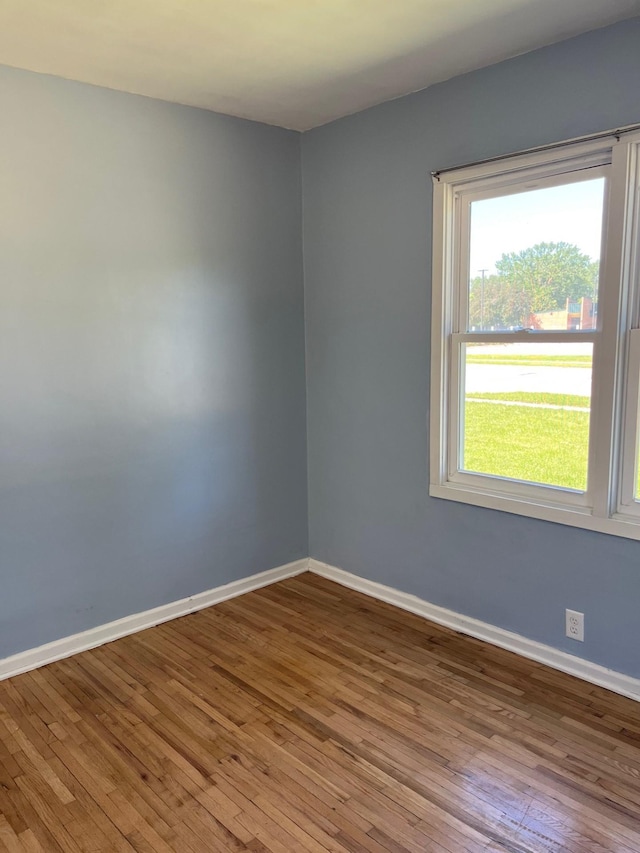 1017 Sibley Ave S, Litchfield, MN 55355 - spare room with baseboards and hardwood / wood-style flooring