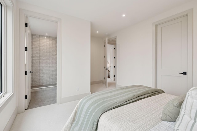 6176 Broadview Ave, Credit River Twp, MN 55372 - bedroom with recessed lighting, light colored carpet, and ensuite bath